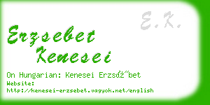 erzsebet kenesei business card